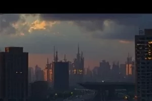 铁轨尽头剧照：夜色中延伸向远方的两条铁轨